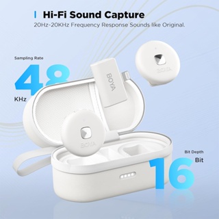 Sistema Microfone SemFio Boya Omic-D Lapela p/Ios Branco em Oferta na Shopee