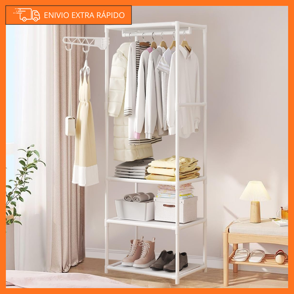 Cabideiro Arara Guarda Roupas Sapateira Organizador Multiuso Armário Cobertores Travesseiros em Oferta na Shopee