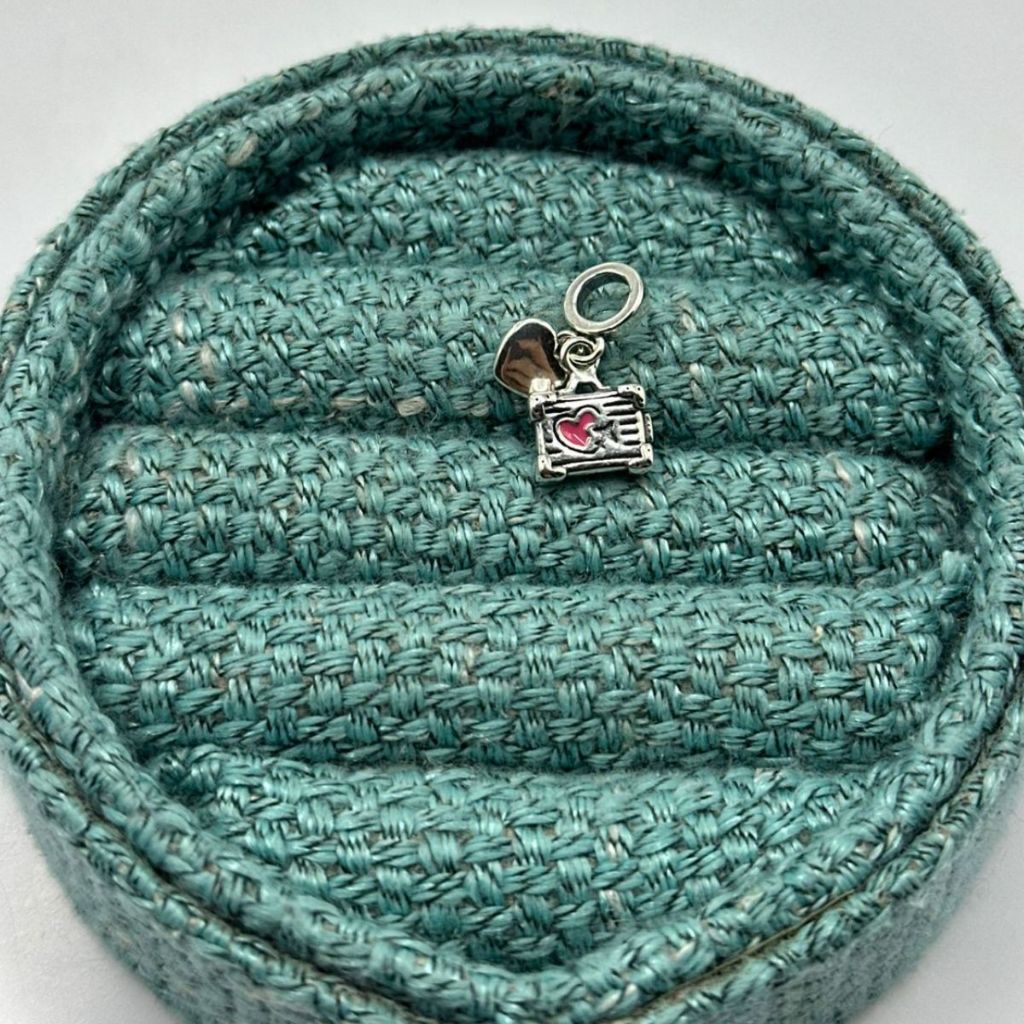 Berloque para Pulseira de Prata 925 Eu Amo Viajar