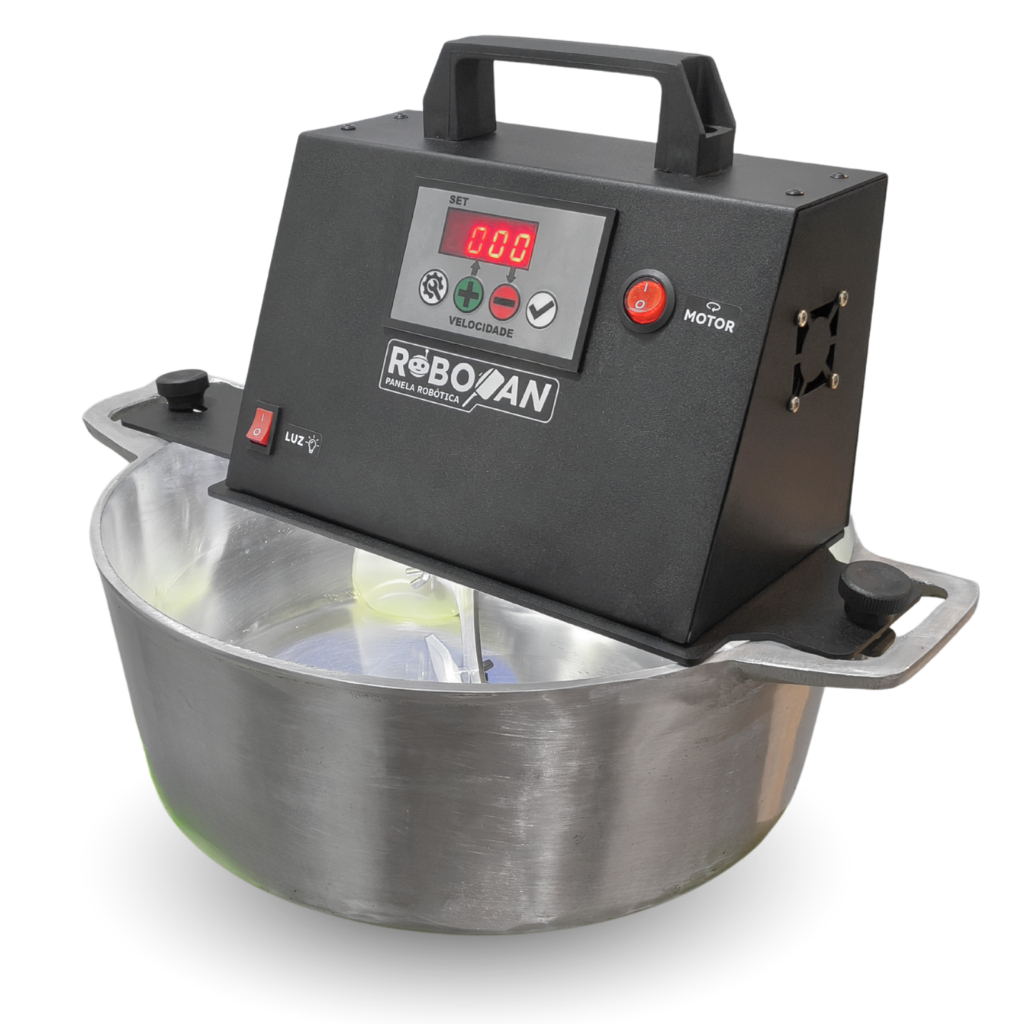 Panela Elétrica RoboPan para preparação de Doces e Massas (Mexedora/Misturela/Misturadeira)