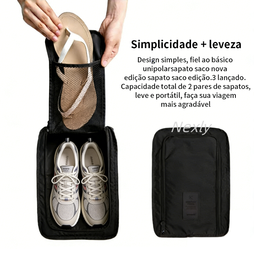 Imagem Sacos De Sapato Organizador Pano Portátil Com Zipers Necessaire Bolsa Organizadora Sapato Viagem Porta Toalha Tenis