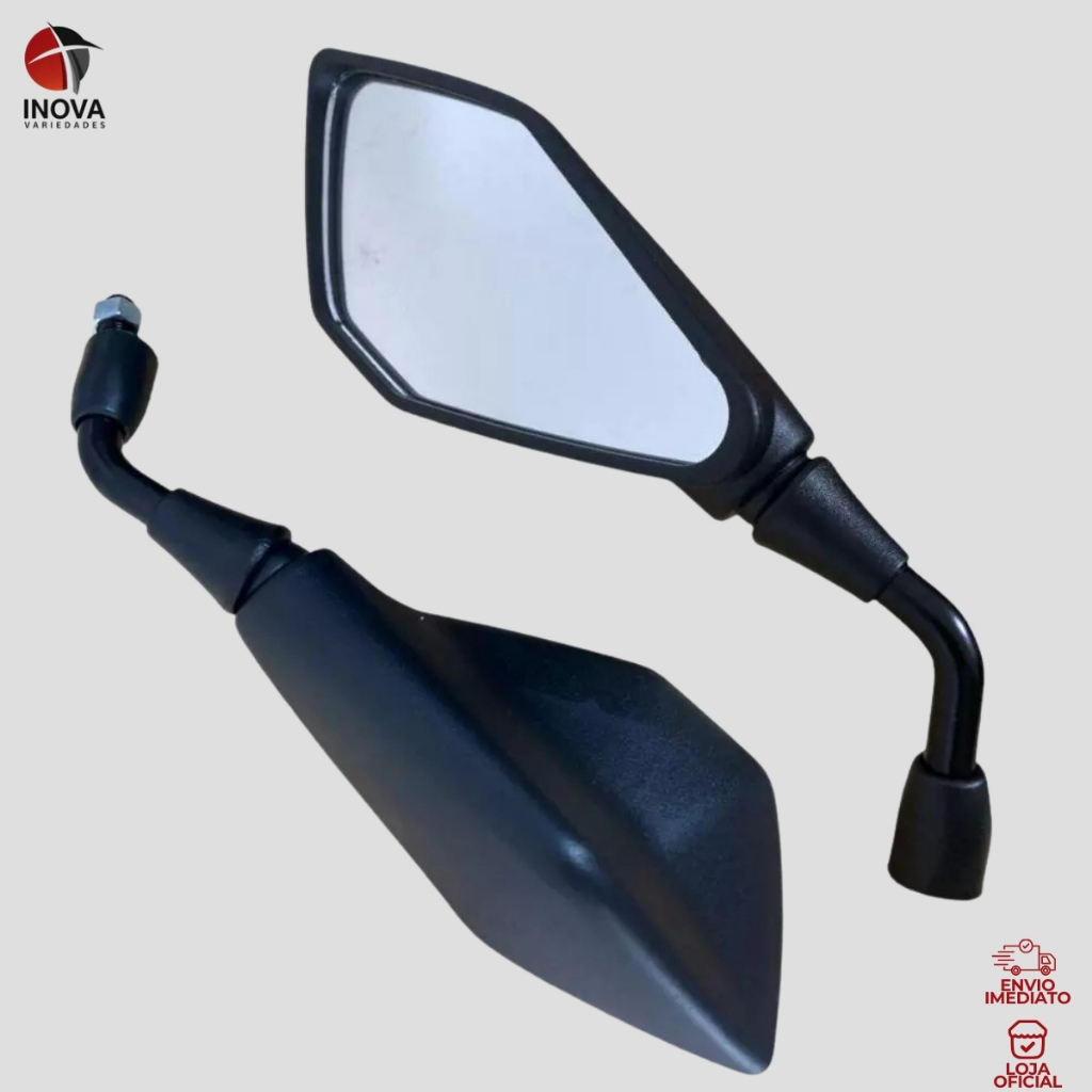 Par Retrovisor Esportivo Moto Z400 Haste Padrão Mini Rosca Honda Universal em Oferta na Shopee