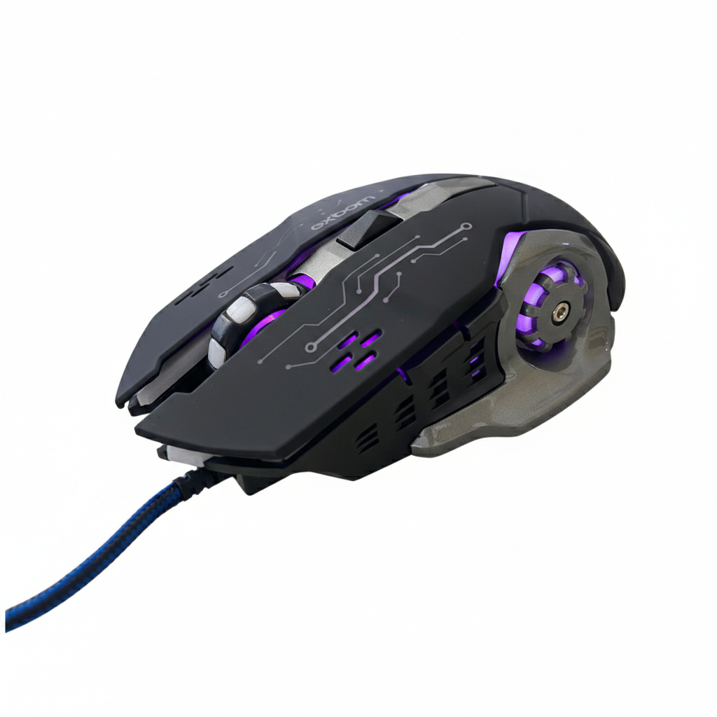 Mouse Gamer EXBOM MS-G280 - Design Ergonômico, LED RGB, Plug and Play