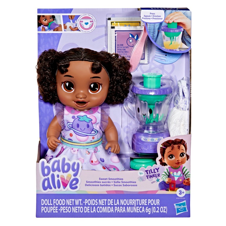 Boneca Baby Alive Sucos Saborosos Negra Tilly - Hasbro G1454 em Oferta na Shopee