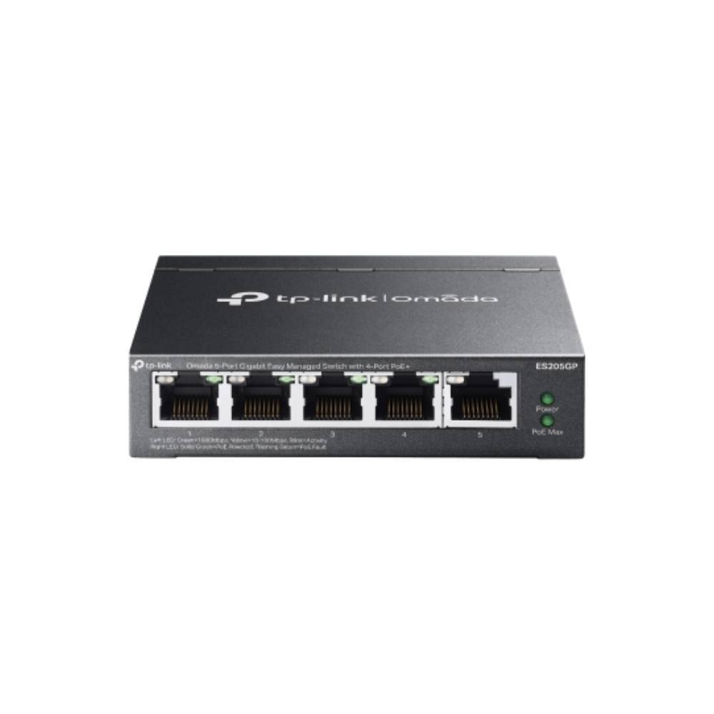 Switch Gerenciável TP-Link 5 Portas Gigabit C/4 Portas PoE+ - ES205GP