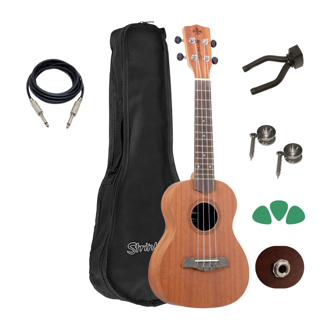 Ukulele Strinberg Uk06cmgs Concert Eletrico Com capa+acessorio