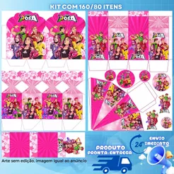 KIT LEMBRANCINHAS TEMA: TURMA DA EMILLY VICK COM 160/80 ITENS - ENVIO 24H