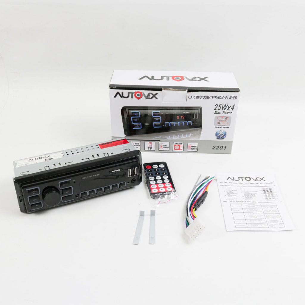 Aparelho De Som Automotivo Com 2 Entradas Usb Bluetooth Leitor Sd MP3 Radio Bluetooth Automotivo