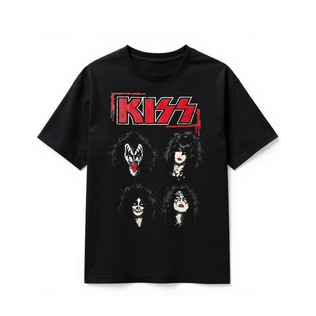 Camiseta Kiss Monster Preta De Banda Rock Masculina E Feminina (Unissex) 100% Algodão