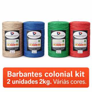 Kit 2 unidades 2kg cada. Barbantes Colonial. Tabela nas fotos do anúncio. Passar as cores pelo chat. em Oferta na Shopee