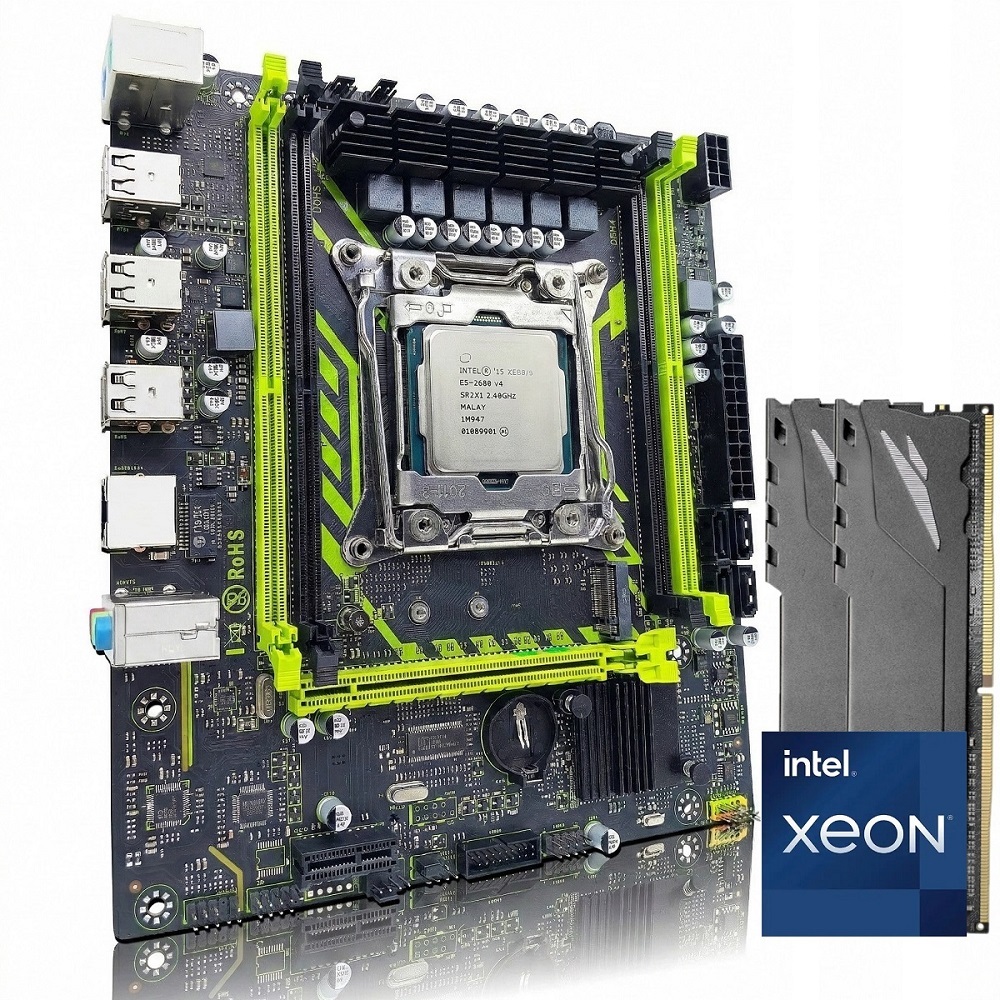 Kit Gamer Placa Mãe X99 Processador Xeon E5-2680v4 16gb 2666mhz