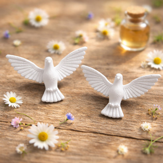 Kit até 100 Un Mini Divino Espírito Santo Branco Lembrancinha Batizado Casamento Aplique em Oferta na Shopee