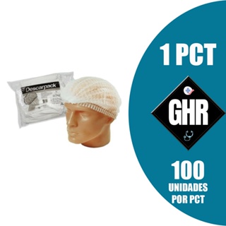 Touca Descartável Branca - Tamanho Único Contém 100 Unidades em Oferta na Shopee