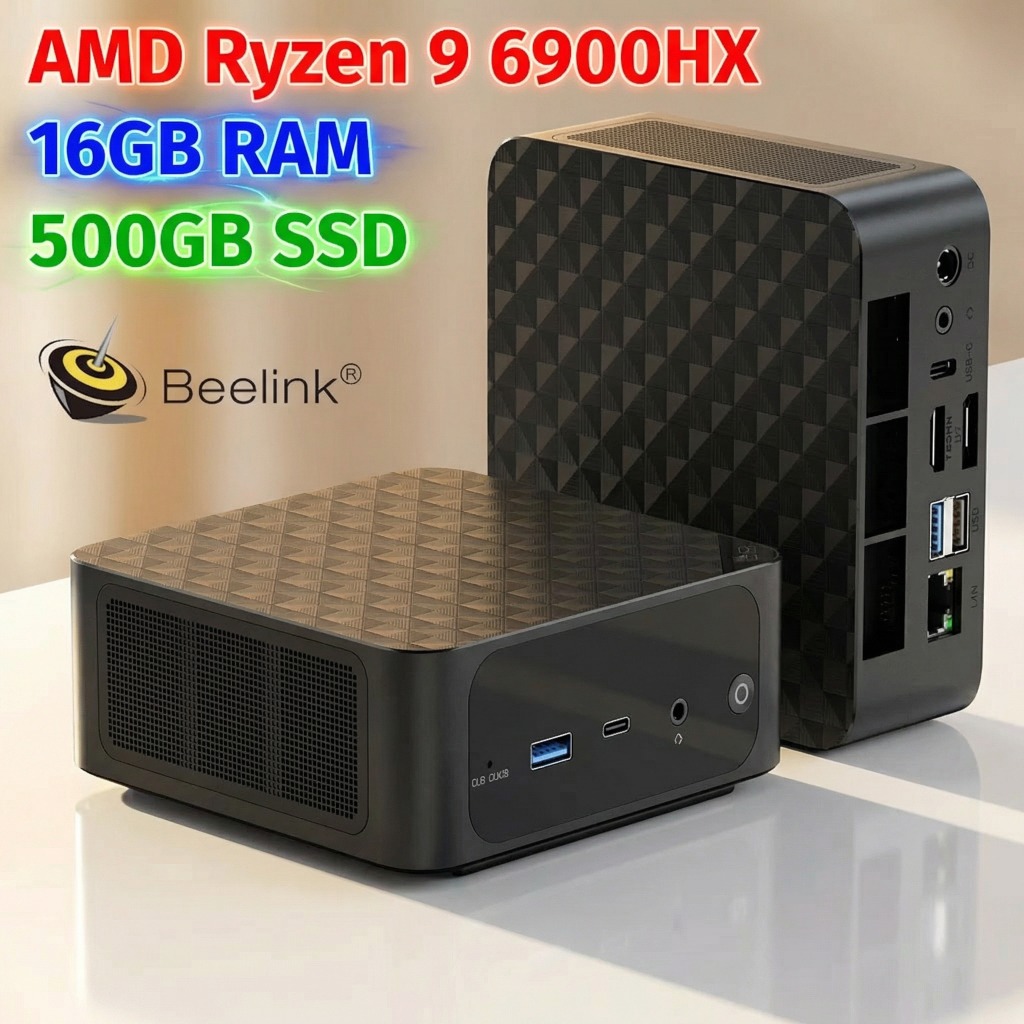 Mini Pc Gamer Beelink Ser6 • Ryzen 9 6900hx • 16gb Ddr5 • SSD 500gb • Wi‑Fi Melhor Preço do Brasil — R$ 4.499,90 em Shopee