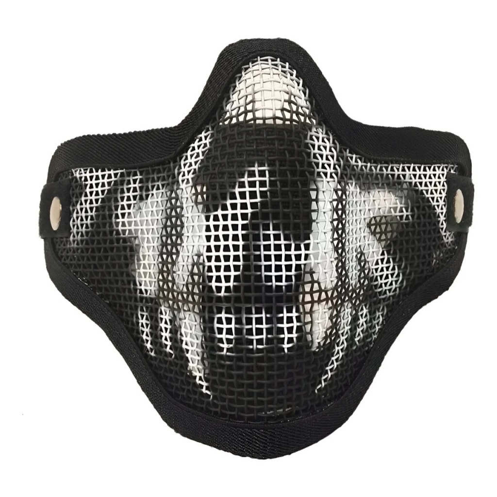 Máscara Meia Face Telada Proteção Airsoft Paintbal