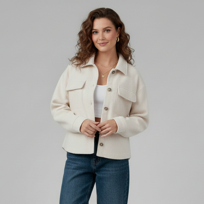 Jaqueta Feminina com Botões Lançamento Level Outono Inverno em Oferta na Shopee