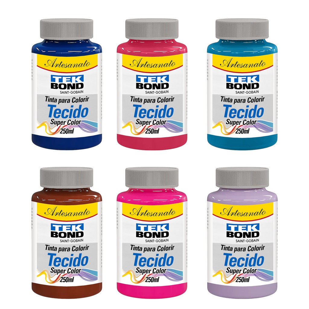 Tinta para Tecido Super Color 250ml TekBond em Oferta na Shopee