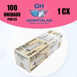 Seringa Descartável 10ml Luer Slip Estéril C/100un - Descarpack em Oferta na Shopee