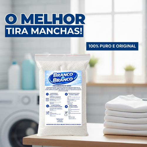 Percarbonato de Sódio 100% Puro Limpeza Em Geral Tira Manchas Roupas Brancas 500g/1kg /2kg