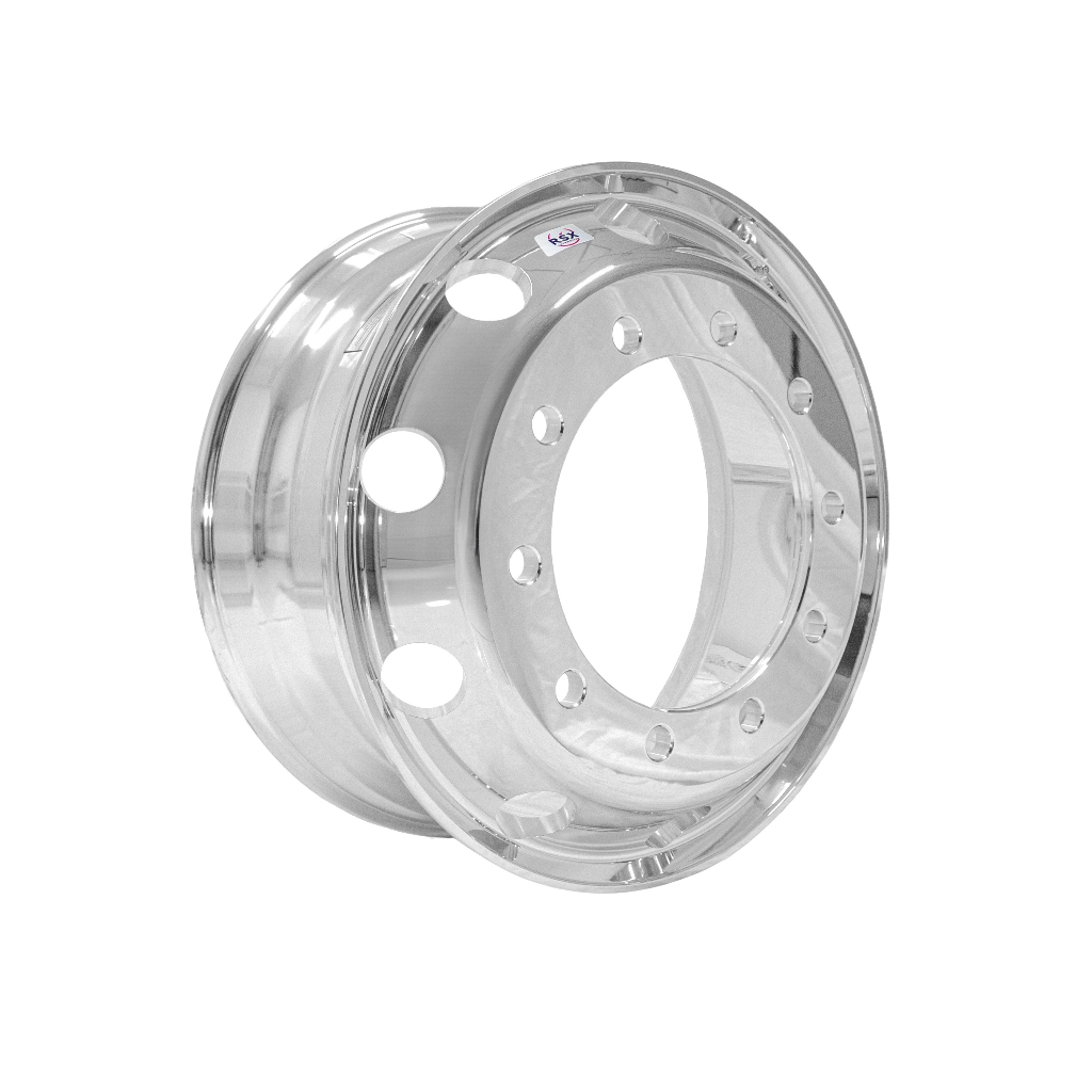 Roda de Aluminio Auto Brilho 295 22,5 x 8,25  Borda Larga RSX