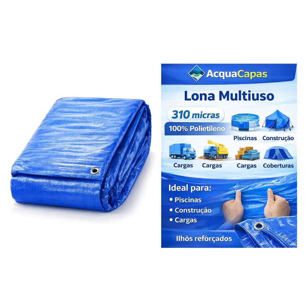 Lona Polietileno 6x3 Forte Leve E Grossa 300 Micras Multiuso Impermeável