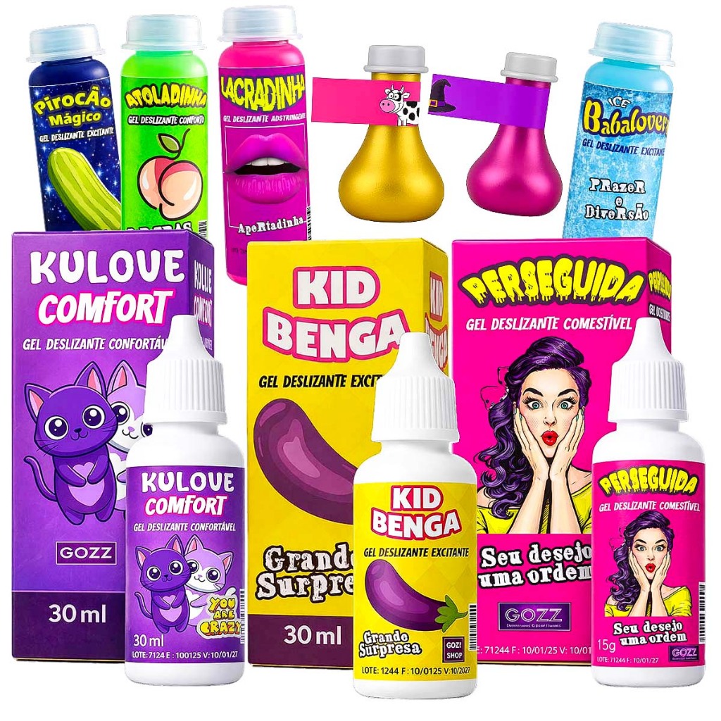 Kit SexShop Produtos adultos Completo Gel sexy shop casal lubrificante erótico top sexual Base Água