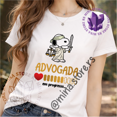 Camiseta T-Shirt Advogada Snoopy Profissões Direito