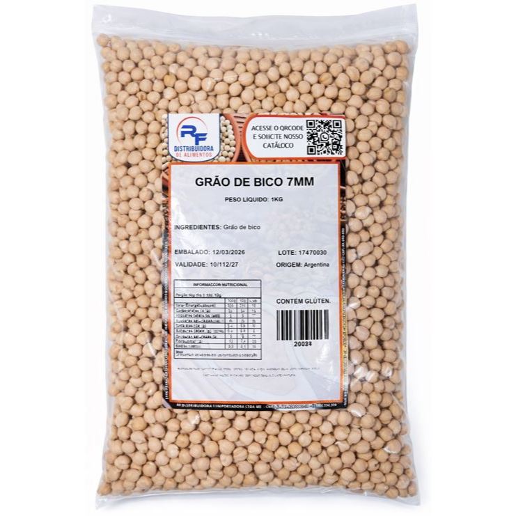 Grão de Bico 7mm pacote 1kg em Oferta na Shopee