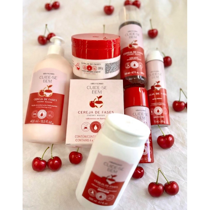 Combo Cuide-se Bem Cereja De Fases: Creme Relaxante 200g + Spray Íntimo 75ml +Óleo Térmico 110ml em Oferta na Shopee