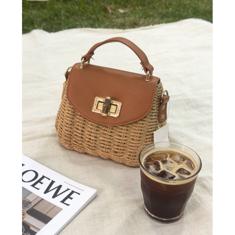 Bolsa Feminina Palha Sintética De Praia Moda Verão Top em Oferta na Shopee