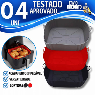 Combo Formas de Silicone Air Fryer Grande 19x19CM  Assadeira Quadrada Antiaderente Utensílios em Oferta na Shopee