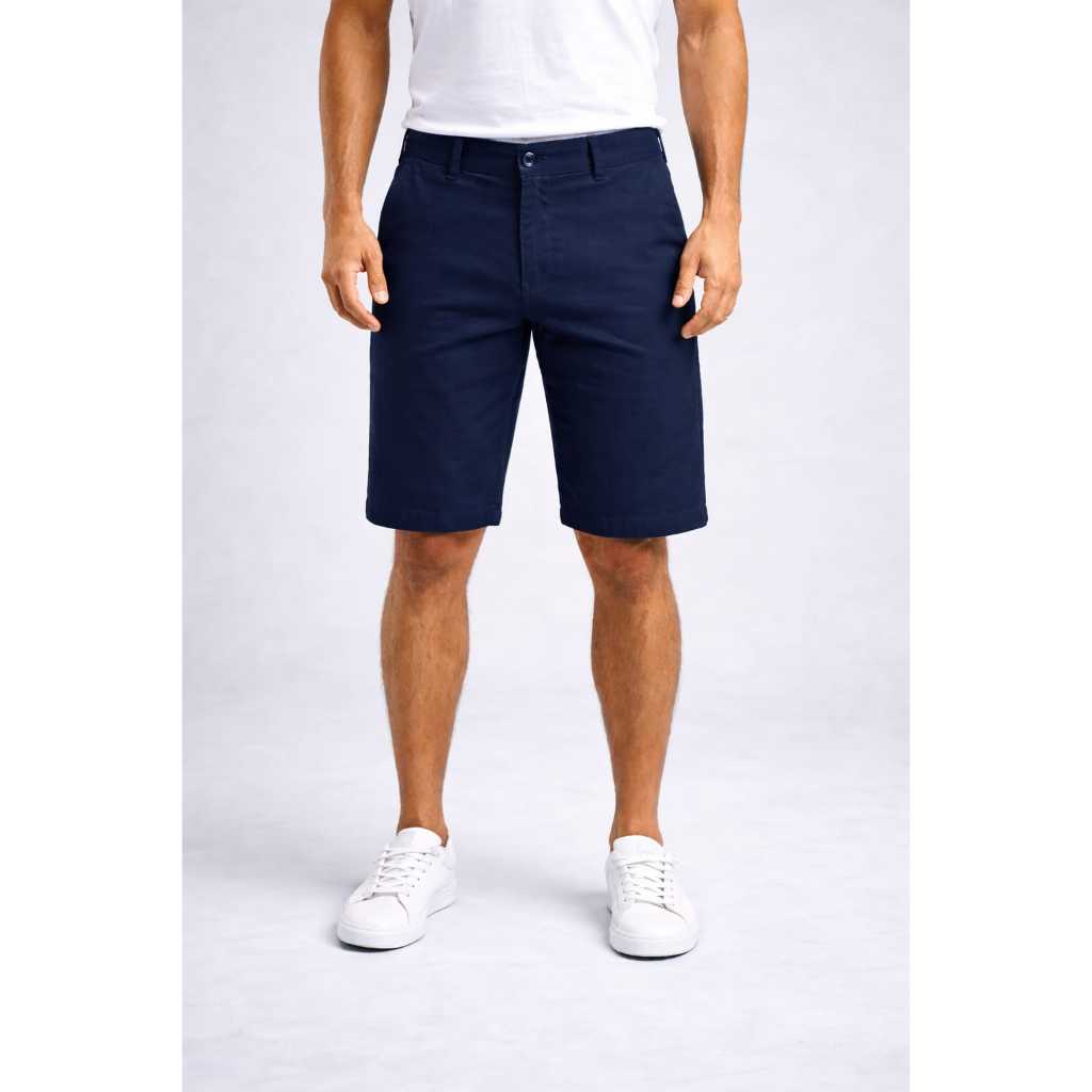 Bermuda Masculina Sarja Acetinada Premium Slim Com Elastano