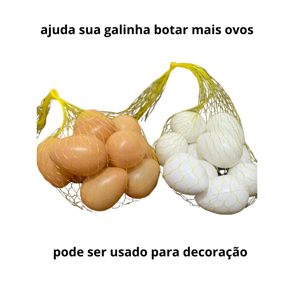 Ovos caipira de plastico  Ovo falso indez galinheiro brinquedo