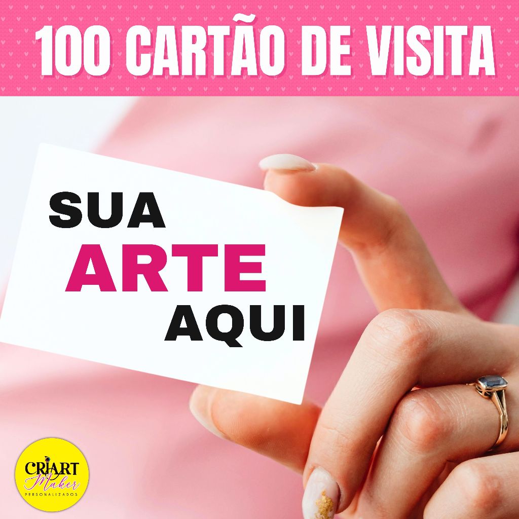 100 CARTÃO DE VISITA com Sua Arte qualquer modelo | BRILHO OU EFEITO HOLOGRÁFICO l ENVIE SUA ARTE