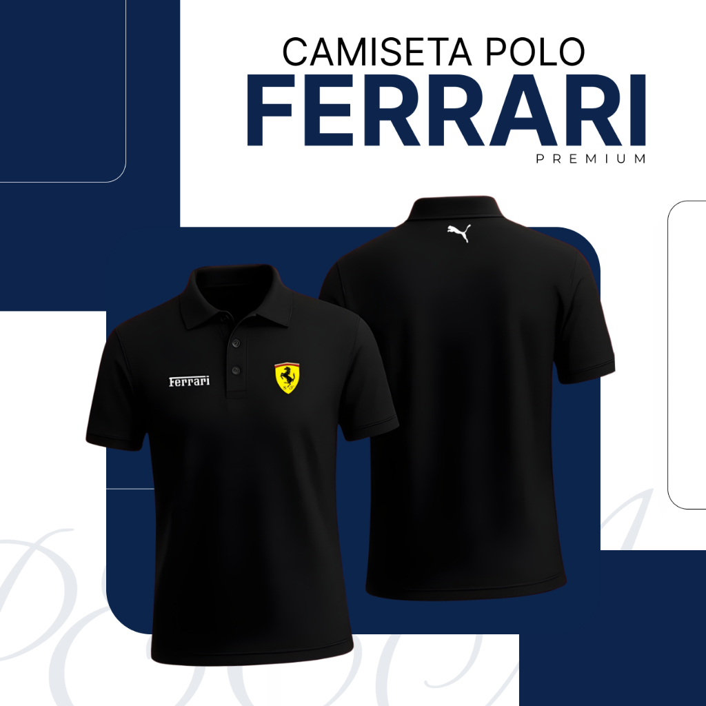 Camisa polo Masculina Camiseta da Ferrari Blusa Carro Camiseta de Formula 1