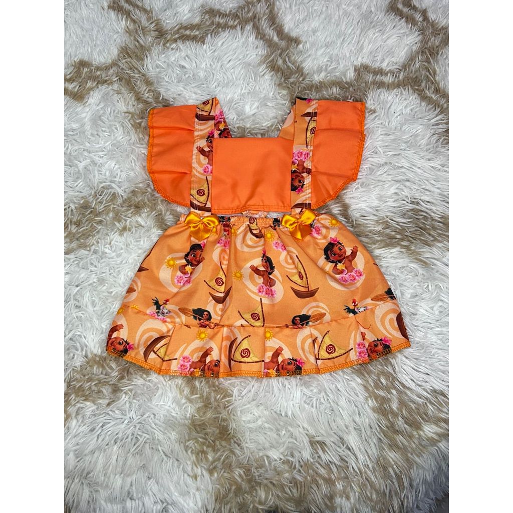 Romper Infantil Moana - Conforto e Estilo com Estampa Moana, Tamanho Único 1-11 Meses