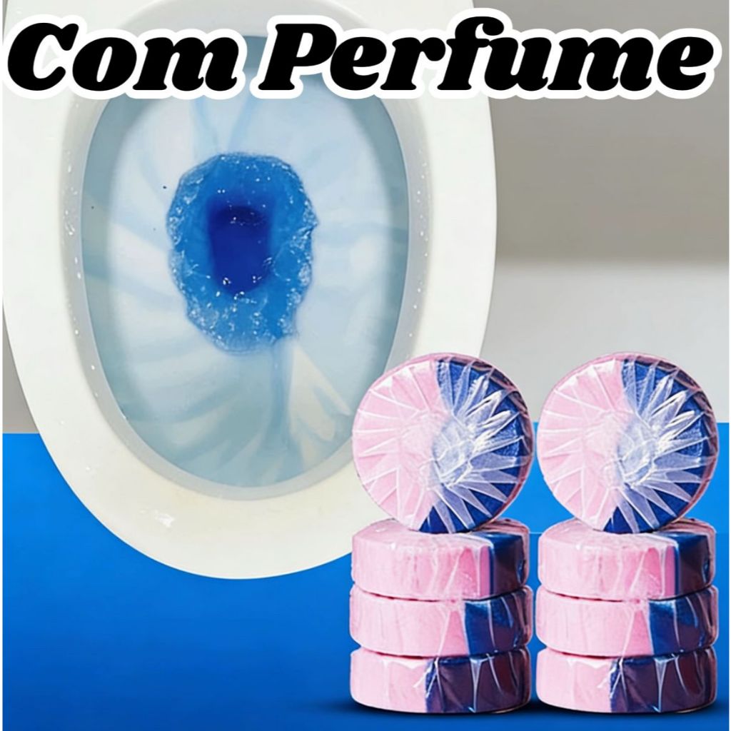 Kit 4 Pastilha Limpadora de Vaso Sanitário Dupla Ação Com Perfuma