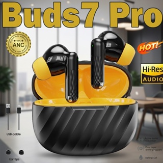 2026 Novo Fones de ouvido sem fioBluetooth Buds 7 Pro com cancelamentode ruido ANC esportes em Oferta na Shopee