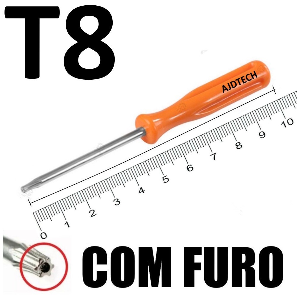 Chave Torx T6 T7 T8 T9 T10 com furo compatível para abrir videogame PS3 PS4 PS5 Xbox One 360 Series S X Controle Xbox