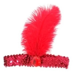 tiara de melindrosa festa cabaré VERMELHO