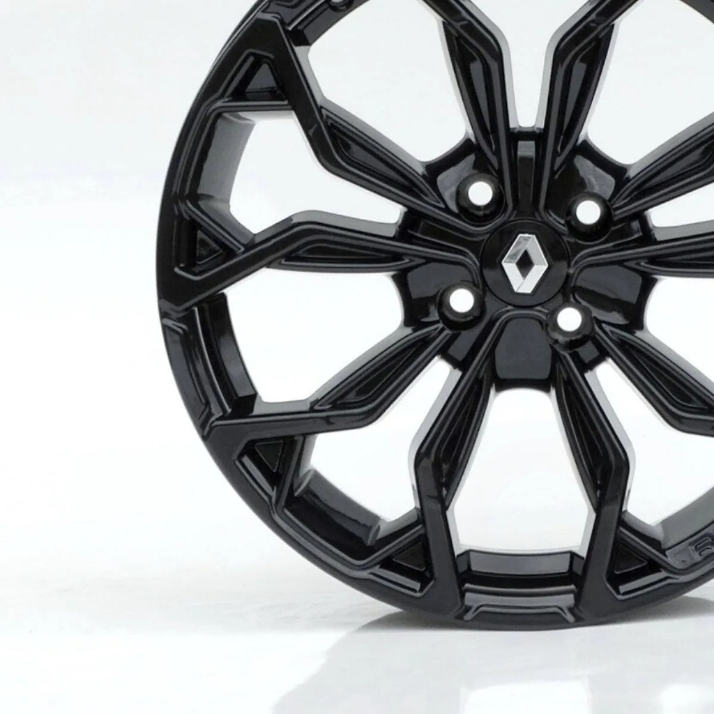 Kit 4 Rodas Aro 13x5,5 4x100 Renault Sandero RS Clio Preta Krmai M16