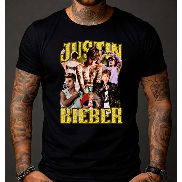 Camiseta Camisa Blusa Justin Bieber Cantor Pop Lançamento Premium 100% Algodão Maculino e Feminino