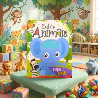 Toque e Sinta Capa Dura Sensorial Bebês Animais em Oferta na Shopee