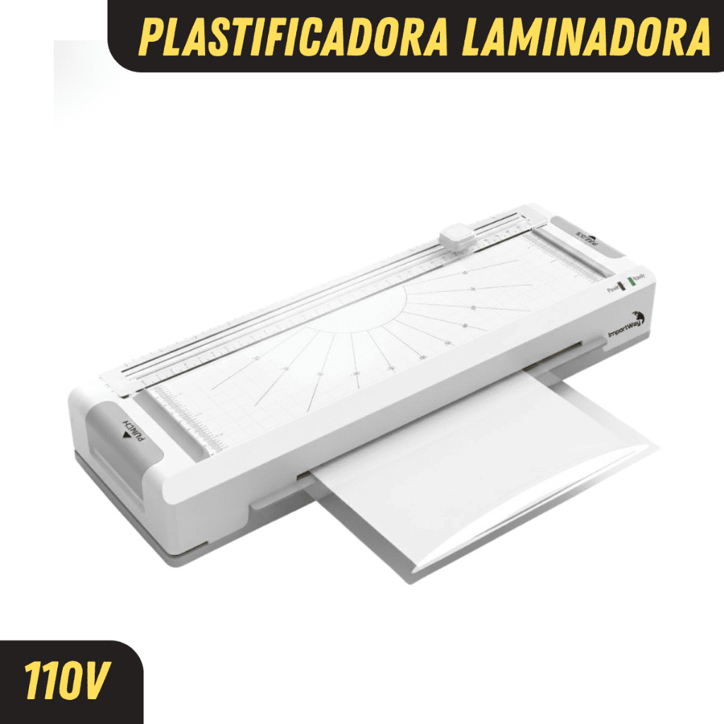Plastificadora A4 270W 127V/220V Refiladora Máquina Plastificar Documentos Laminadora