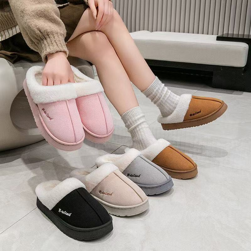 Pantufa Chinelo Pelúcia Inverno Adultos Solado Alto Borracha em Oferta na Shopee