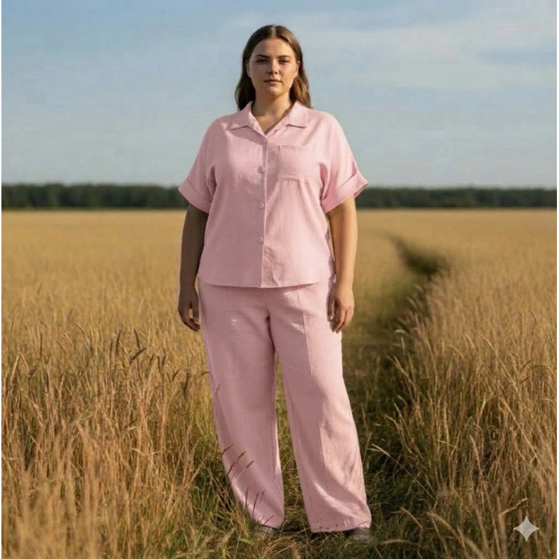 Conjunto Plus Size Camisa + Calça Estruturada Alfaiataria Feminino BH em Oferta na Shopee