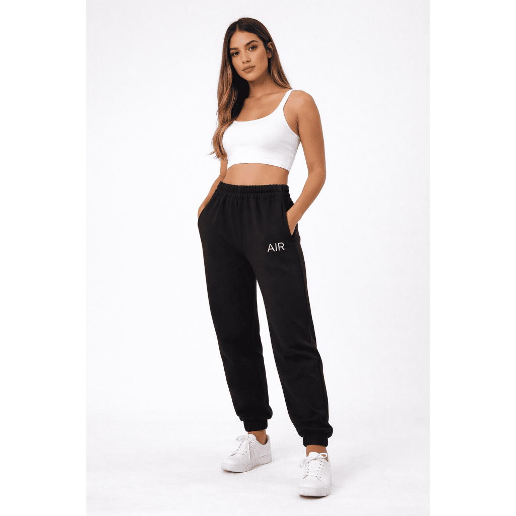 Calça Jogger Feminina Moletom Flanelado, Estampado Confortável Casual