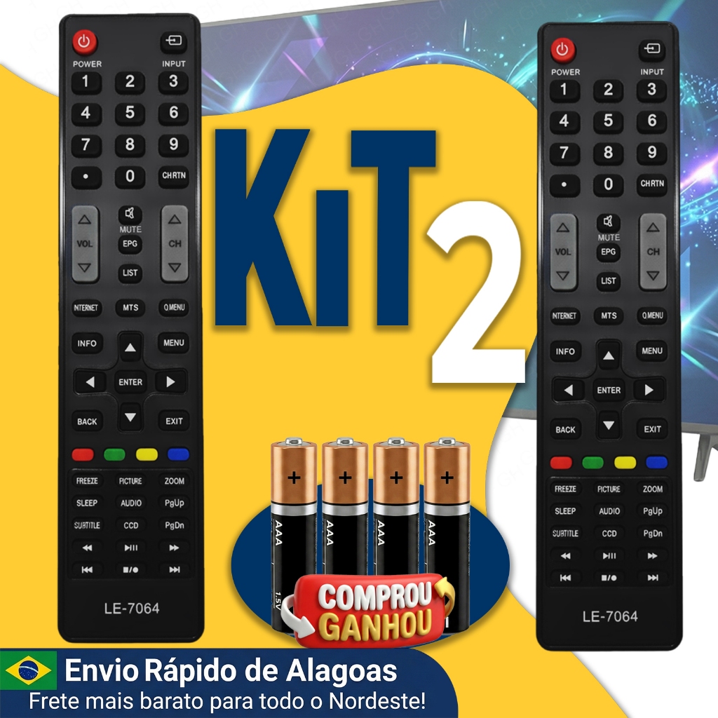 Controle Remoto Compatível Com TV Semp Toshiba CT6710 32L2400 40L2400 CT6710