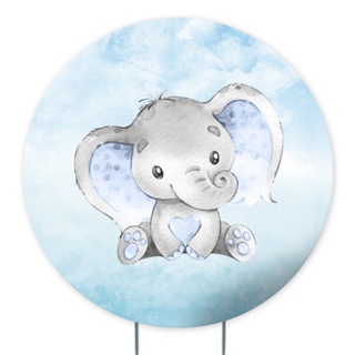 Capas de painel redondo, trio de capas veste fácil, tema ELEFANTE Sublimado decoração de aniversário em Oferta na Shopee