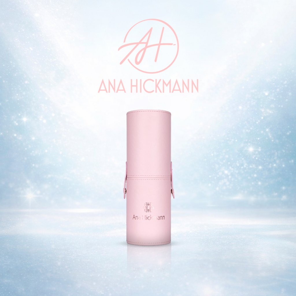 Estojo para Pincéis de Maquiagem Rosa Ana Hickmann